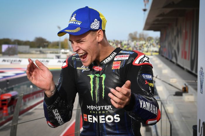 El Campeón del Mundo Fabio Quartararo, Yamaha Factory Racing celebra