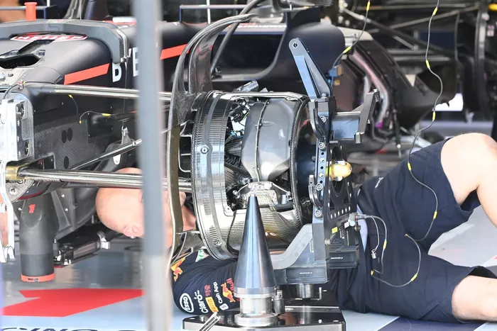 Detalle del freno del Red Bull Racing RB18