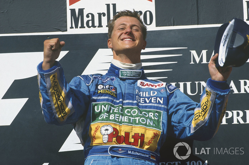 Podio: ganador de la carrera Michael Schumacher, Benetton B194 Ford