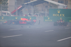 Crash Max Verstappen en Daniel Ricciardo, Red Bull Racing RB14
