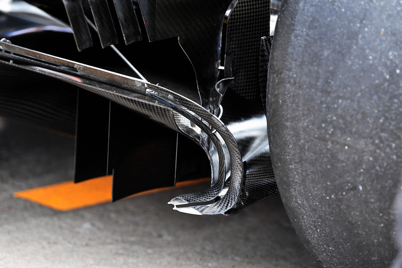 Red Bull Racing RB14 rear diffuser detail 