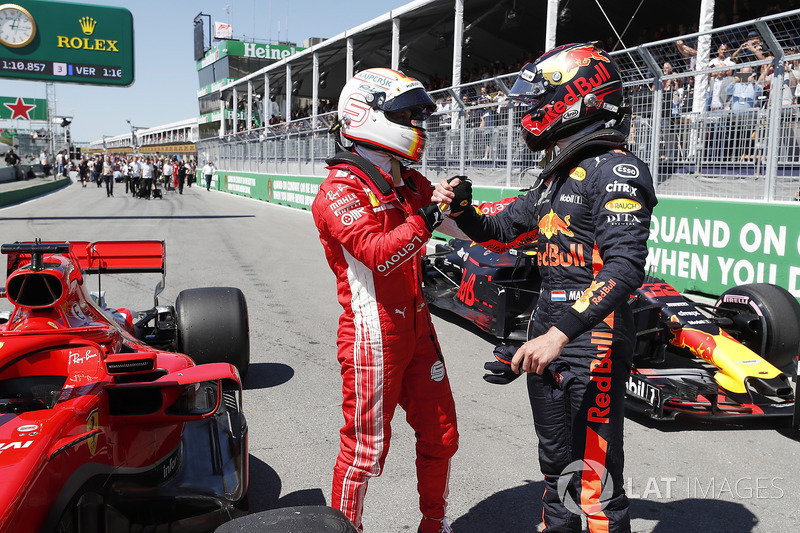Себастьян Феттель, Ferrari, Макс Ферстаппен, Red Bull Racing