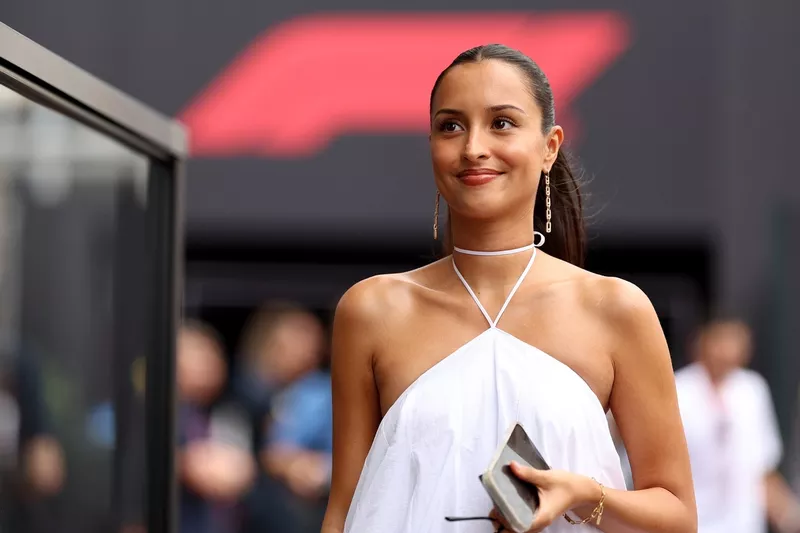 Alexandra Leclerc arrives in the paddock.