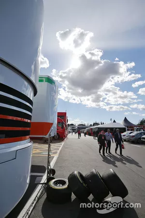 Pirelli tyres in the paddock