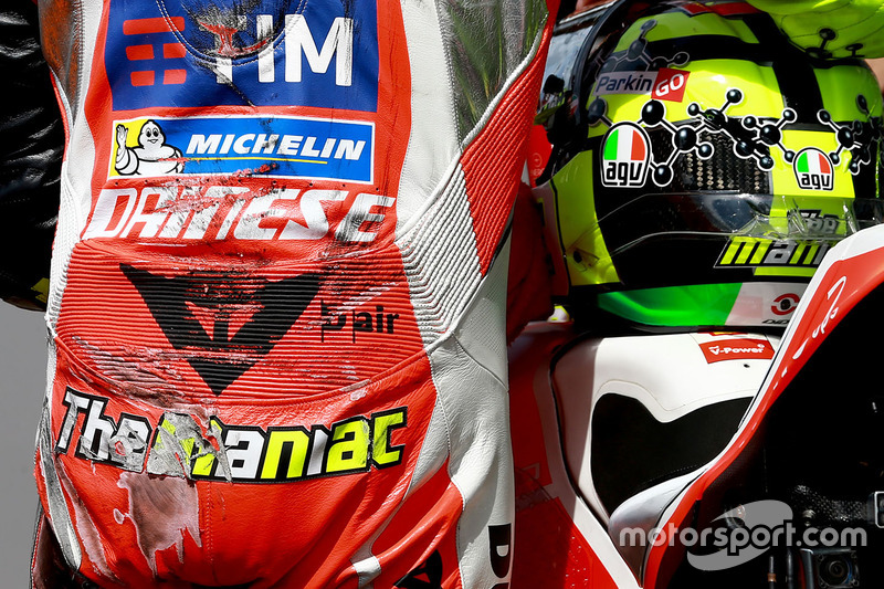 Andrea Iannone, Ducati Team after falling during qualifying