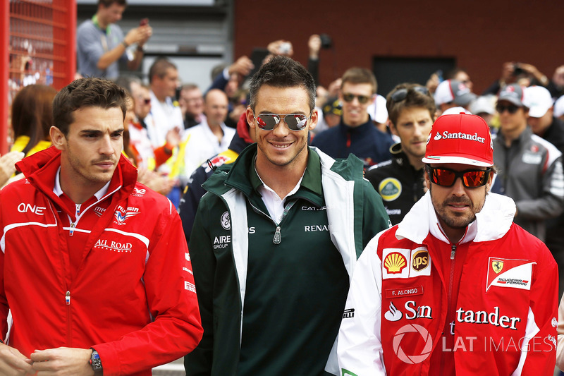 Jules Bianchi, Marussia F1 Team, Andre Lotterer, Caterham F1, y Fernando Alonso, Ferrari