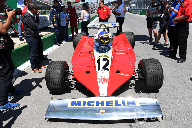 Jacques Villeneuve, Sky Italia drives his Fathers 1978 Canadian GP winning Ferrari 312T3