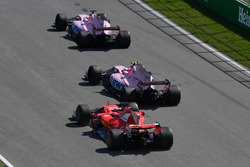 Sergio Perez, Sahara Force India VJM10, Esteban Ocon, Sahara Force India VJM10 and Sebastian Vettel,