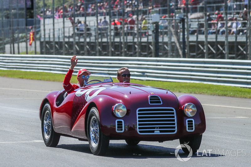 Sebastian Vettel, Ferrari on the drivers parade