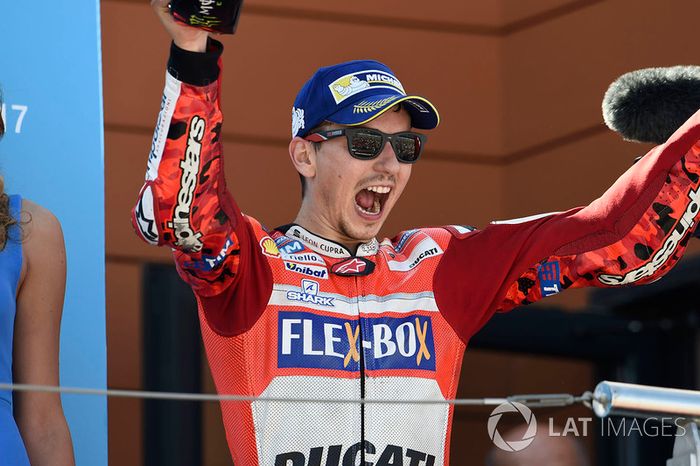 Podio: tercero Jorge Lorenzo, Ducati Team