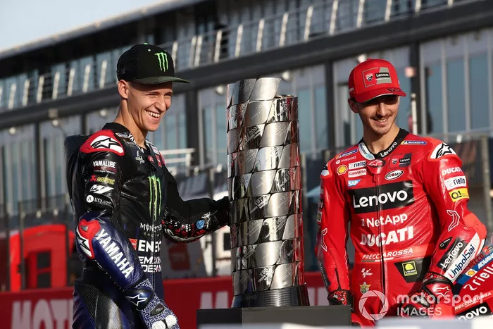Fabio Quartararo, Yamaha Factory Racing, Francesco Bagnaia, Ducati Team