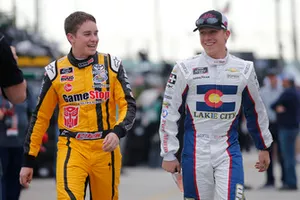 Christopher Bell, Joe Gibbs Racing, Toyota Camry GameStop Transformers John Hunter Nemechek, Chip Ganassi Racing, Chevrolet Camaro Fire Alarm Services, Inc.