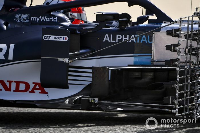 Detalle de los pontones del AlphaTauri AT02