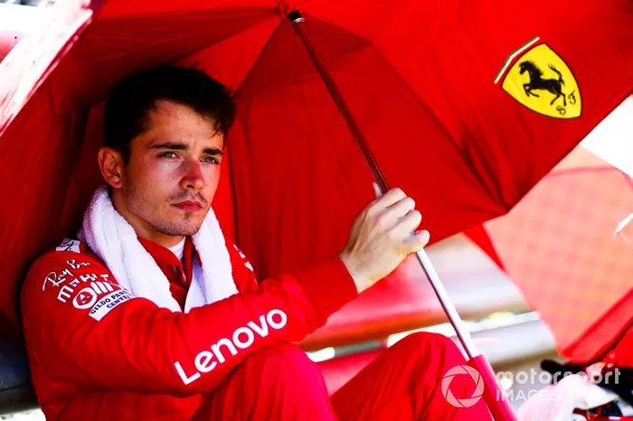 Charles Leclerc, Ferrari, sulla griglia