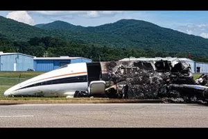 Dale Earnhardt Jr. plane crash wreckage