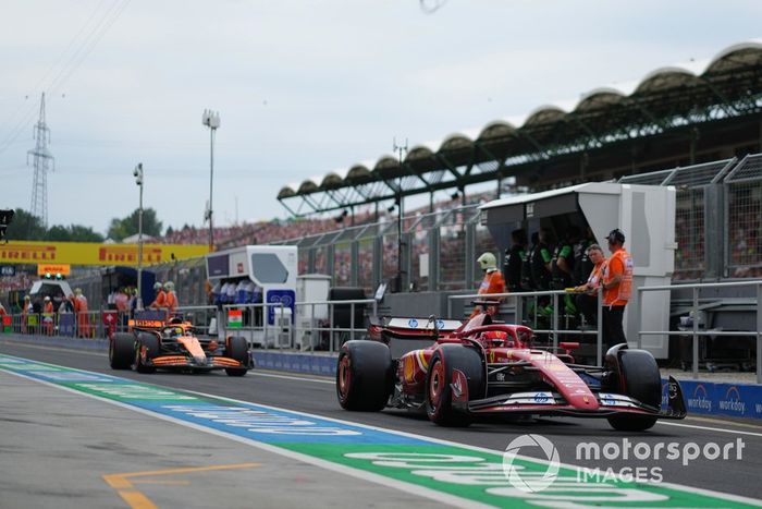 Charles Leclerc, Ferrari SF-24, Oscar Piastri, McLaren MCL38
