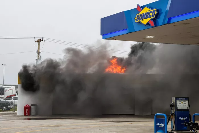 Fire in the Daytona garage area
