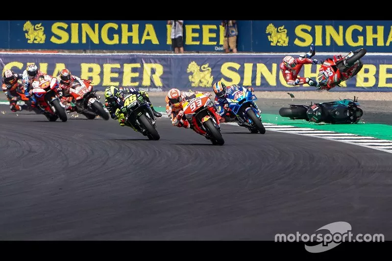 Accidente de Andrea Dovizioso, Ducati Team 