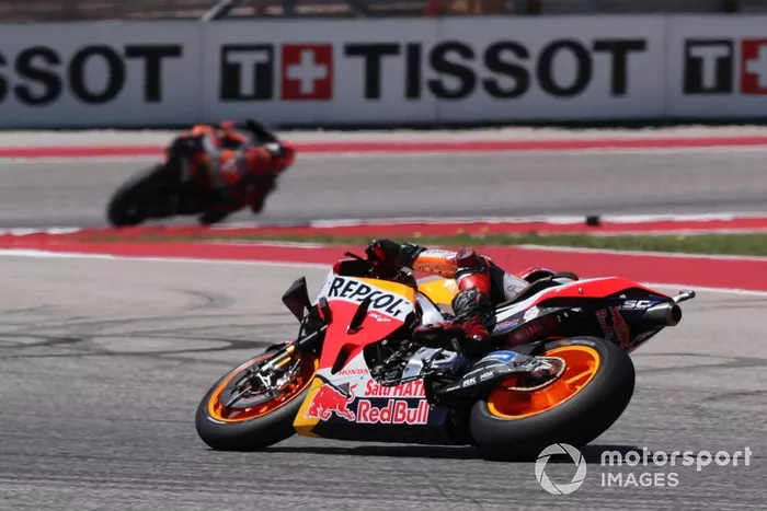 Jorge Lorenzo, Repsol Honda Team, fuera de la trazada durante la carrera de Austin