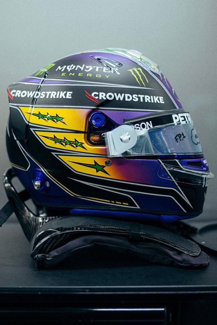 Helmet of Lewis Hamilton, Mercedes