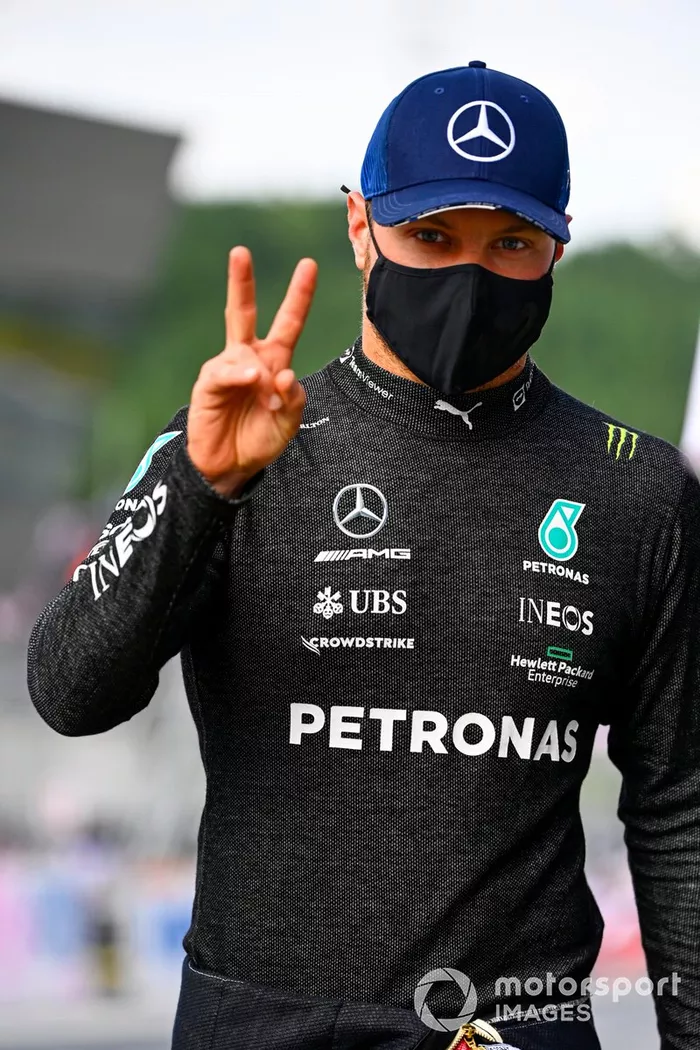 Segundo lugar Valtteri Bottas, Mercedes