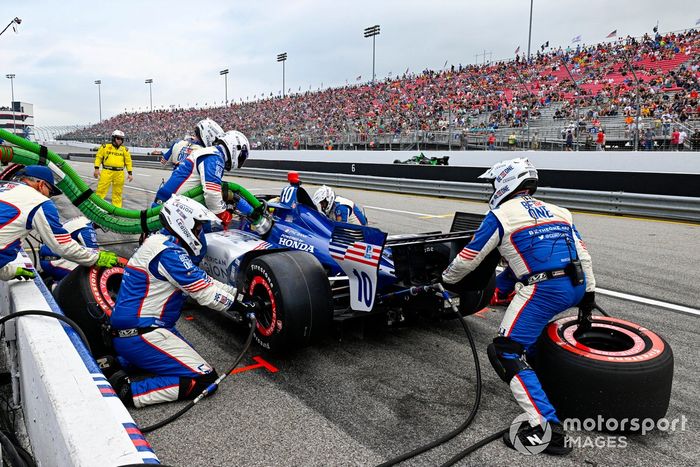 Alex Palou, parada en boxes del Chip Ganassi Racing Honda