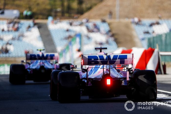 Lance Stroll, Racing Point RP20, Sergio Pérez, Racing Point RP20