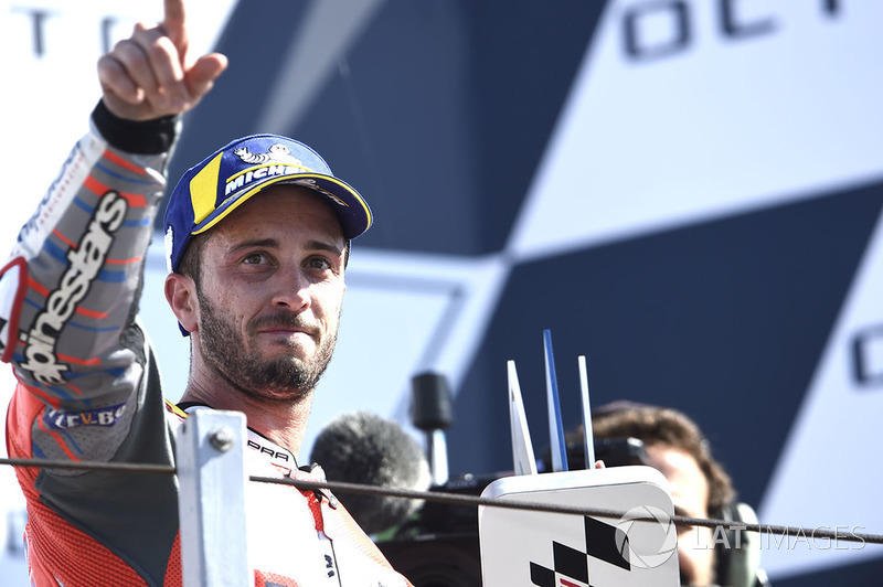 Podio: ganador de la carrera Andrea Dovizioso, Ducati Team