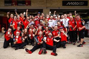 Francesco Bagnaia, Ducati Team celebrates with his team