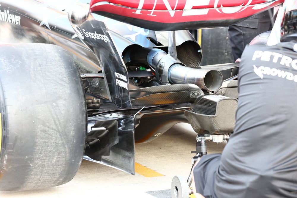 Difusor del Mercedes W14