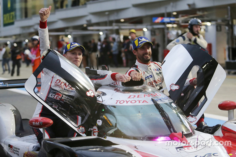 Race winners #7 Toyota Gazoo Racing Toyota TS050: Mike Conway, Kamui Kobayashi, Jose Maria Lopez