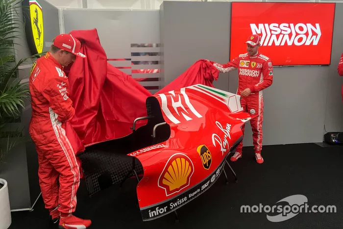 Sebastian Vettel, Kimi Raikkonen, Ferrari, revelan la decoración Mission Winnow