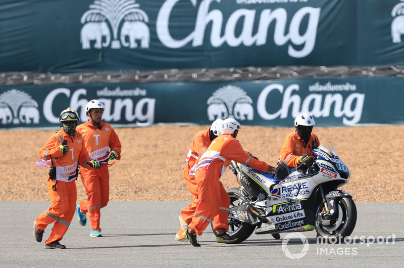 Xavier Simeon, Avintia Racing crashed bike