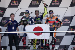 Podium: winner Valentino Rossi, Yamaha Factory Racing, second place Jorge Lorenzo, Yamaha Factory Ra