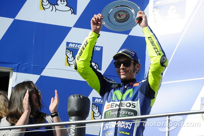 Com isso, Valentino Rossi foi o segundo colocado.