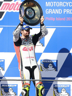 Podium : le vainqueur Cal Crutchlow, Team LCR Honda
