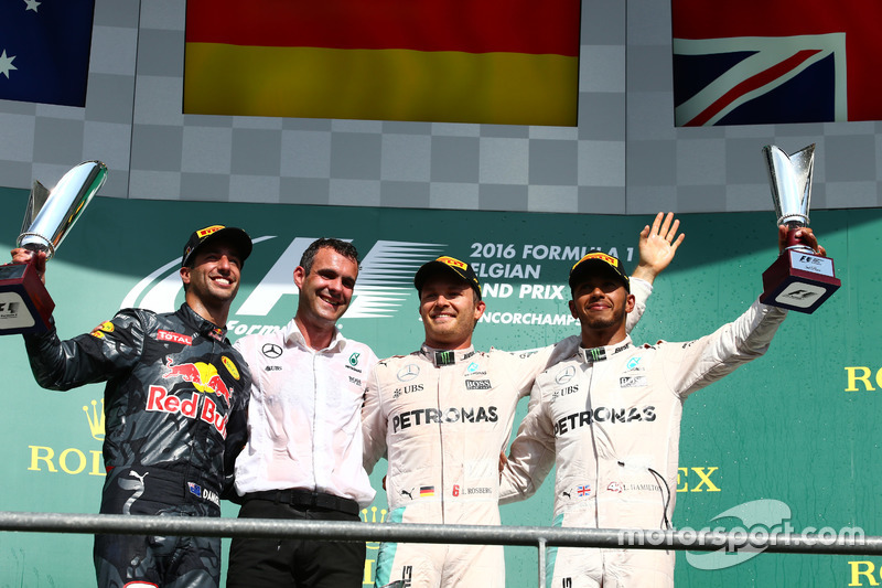 Podyum: 1. Nico Rosberg, Mercedes AMG F1 W07; 2. Daniel Ricciardo, Red Bull Racing RB12, 3. Lewis Ha