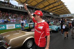 Kimi Raikkonen, Ferrari on the drivers parade