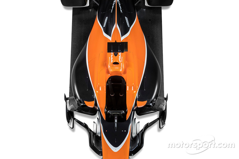 Le centre de la McLaren MCL32 vu de haut