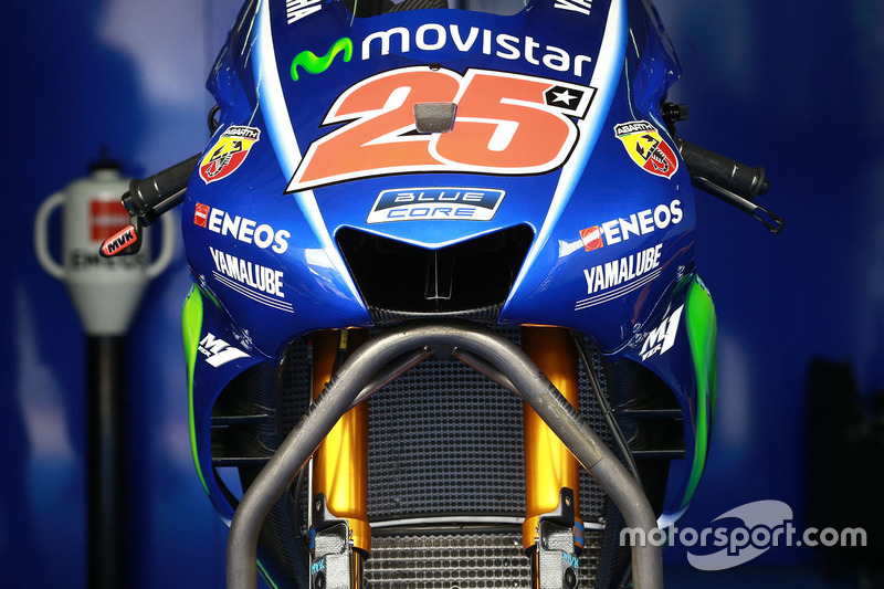 Maverick Viñales, Yamaha Factory Racing detalle de la moto