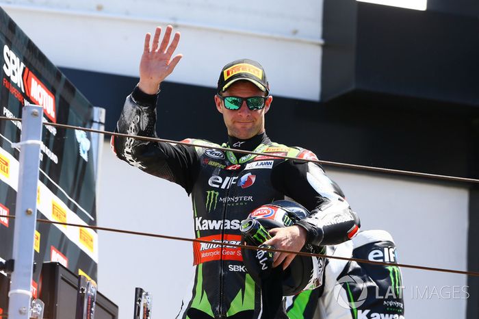 Podio: Tercer lugar Jonathan Rea, Kawasaki Racing
