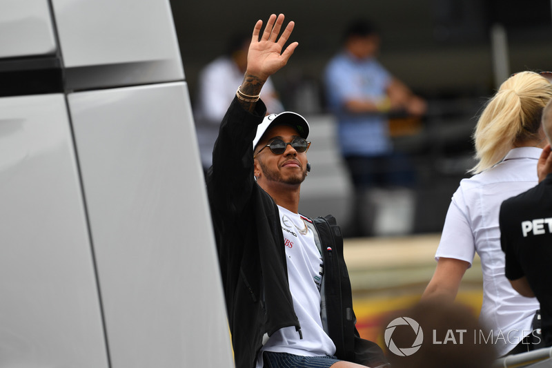 Lewis Hamilton, Mercedes-AMG F1 lors de la parade des pilotes