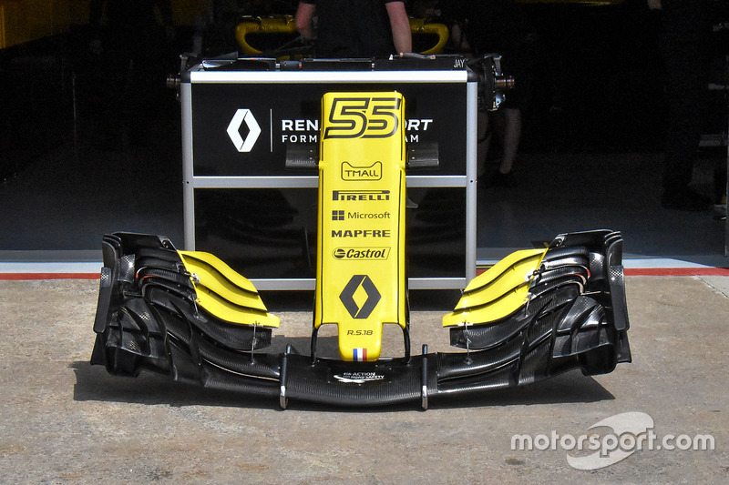 Renault Sport F1 Team RS 18, első szárny, részlet