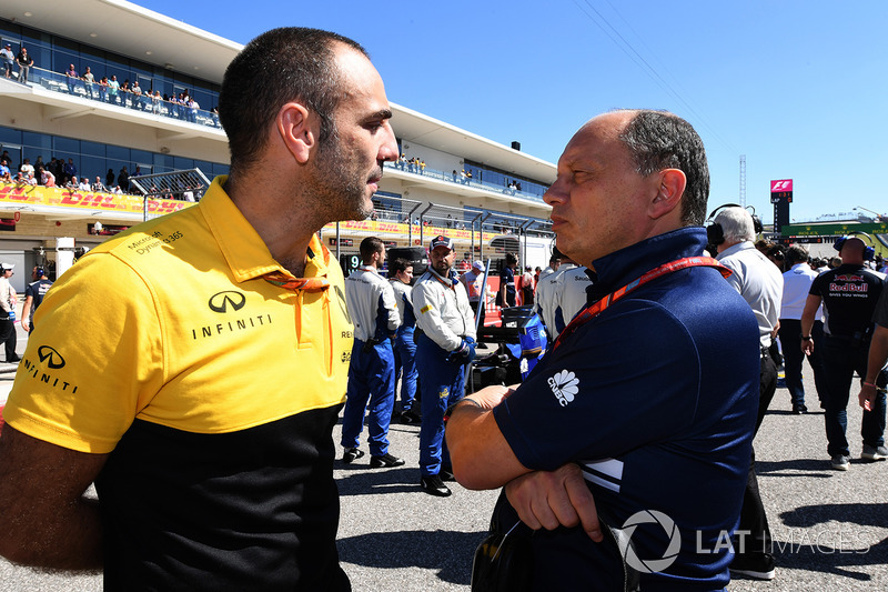 Cyril Abiteboul, directeur général Renault Sport F1 et Frédéric Vasseur, Team Principal Sauber