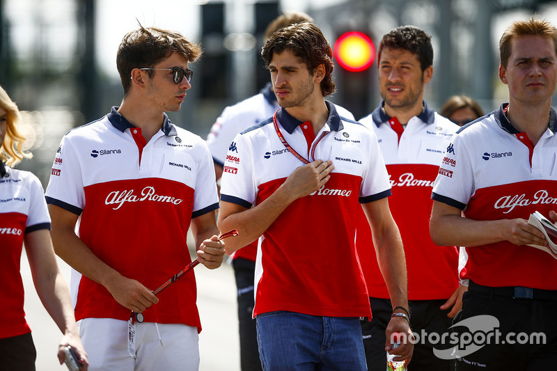 Charles Leclerc, Sauber, Antonio Giovinazzi, Sauber