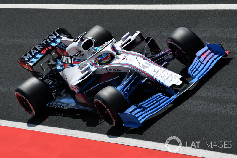 Oliver Rowland, Williams FW41, con parafina en el alerón delantero