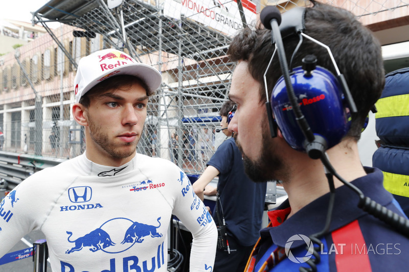 Pierre Gasly, Toro Rosso, on the grid