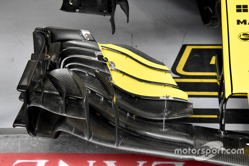 L'aileron avant de Carlos Sainz Jr., Renault Sport F1 Team R.S. 18