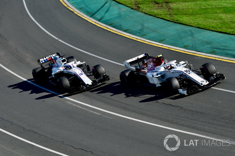 Charles Leclerc, Sauber C37 and Sergey Sirotkin, Williams FW41