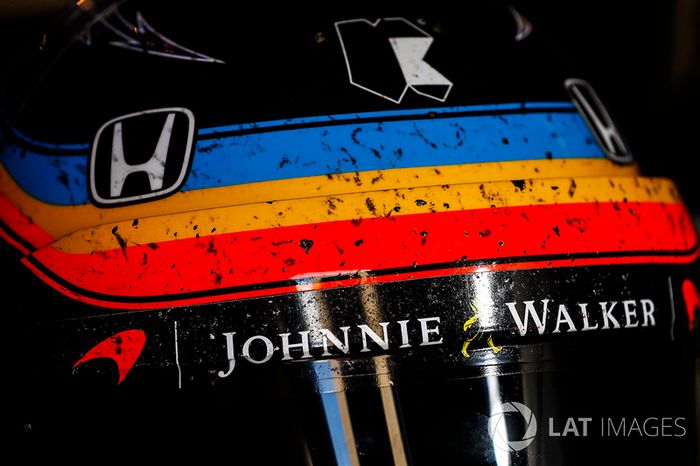 El casco de Fernando Alonso, Andretti Autosport Honda
